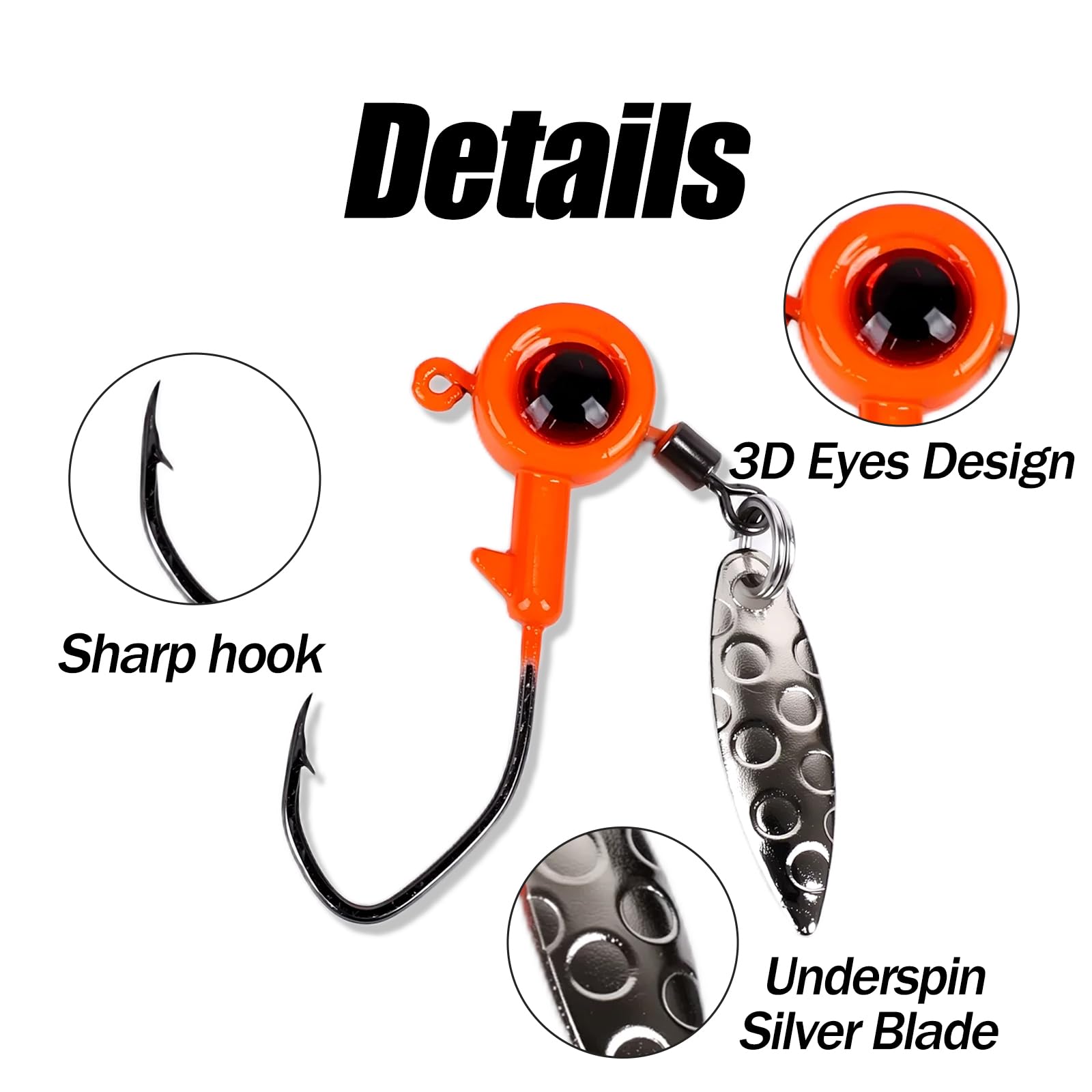 Close-Up of High-Carbon Steel Hook on Balifly Jig Head