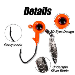 Close-Up of High-Carbon Steel Hook on Balifly Jig Head