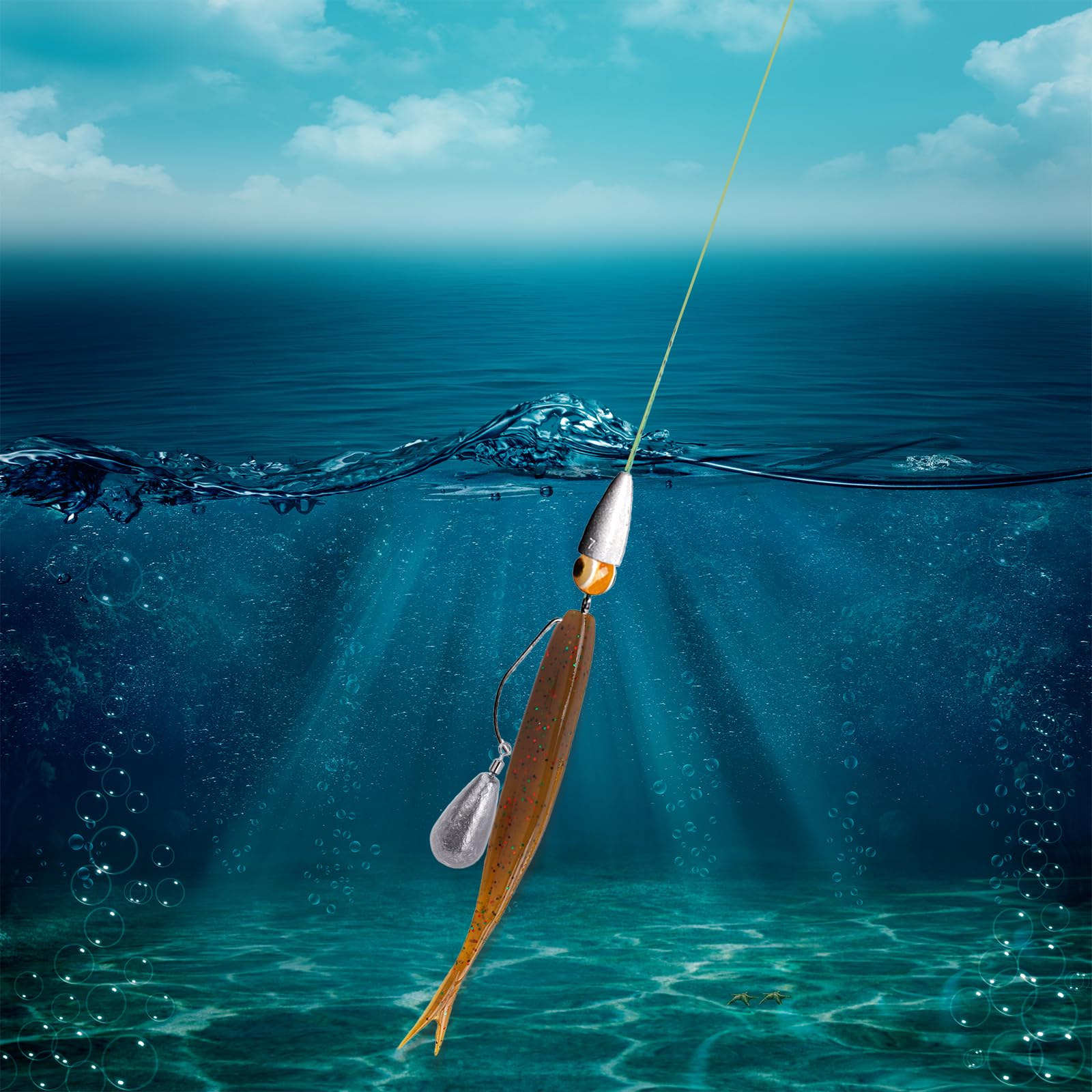 Balifly weight helps stabilize line in currents and wind