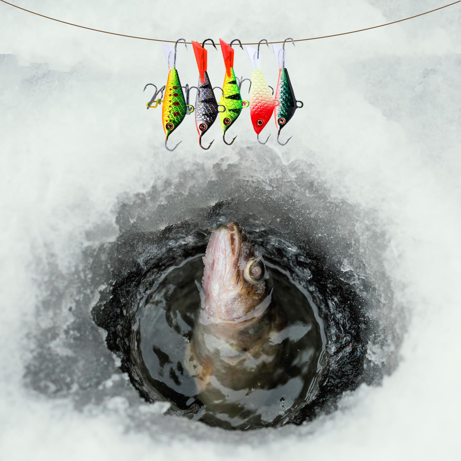Balifly winter fishing gear ready for on-ice use and quick setup.