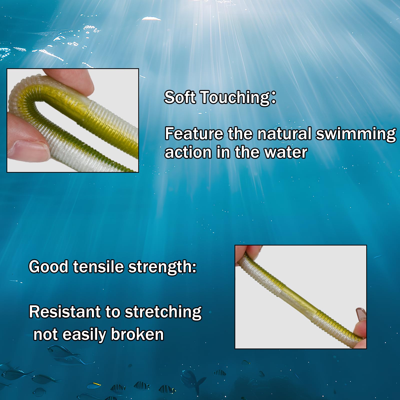 Balifly worm suitable for both saltwater and freshwater fishing