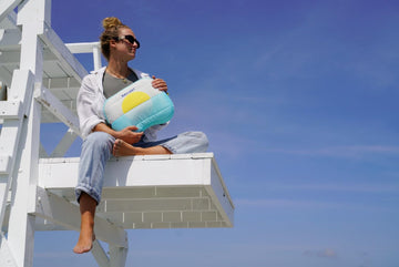 Ballast Beach Pillow compact carrying case enables easy transport.