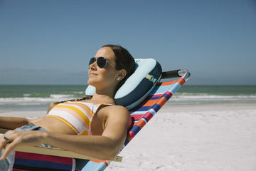Ballast Beach Pillow shows plush padded top for extra comfort.