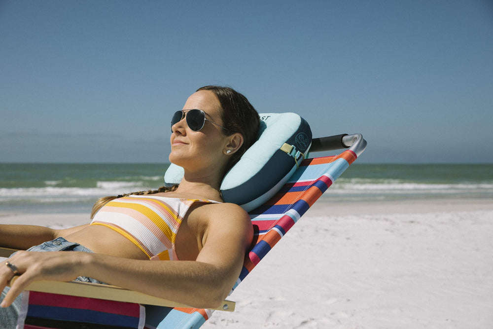 Ballast Beach Pillow plush padded top adds extra comfort against sun and sand