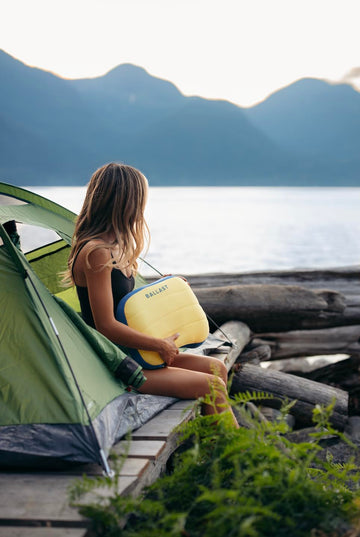 Ballast Beach Pillow sunshine-yellow color improves visibility and mood.