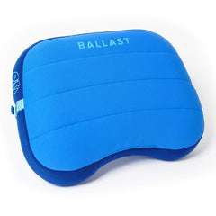 Ballast Beach Pillow on a windy beach stays put for relaxed lounging.
