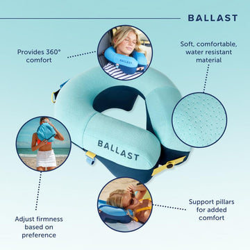 Ballast Travel Pillow PRO cooling ventilation channels for breathable comfort