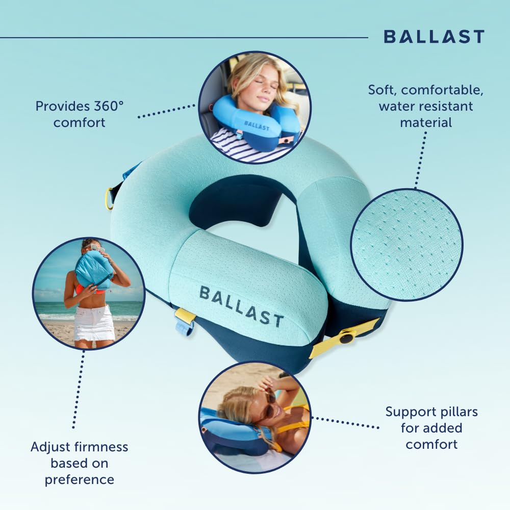 Ballast Travel Pillow PRO cooling ventilation channels for breathable comfort