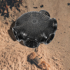 Baluue crawfish trap folded compact reveals lightweight, portable storage