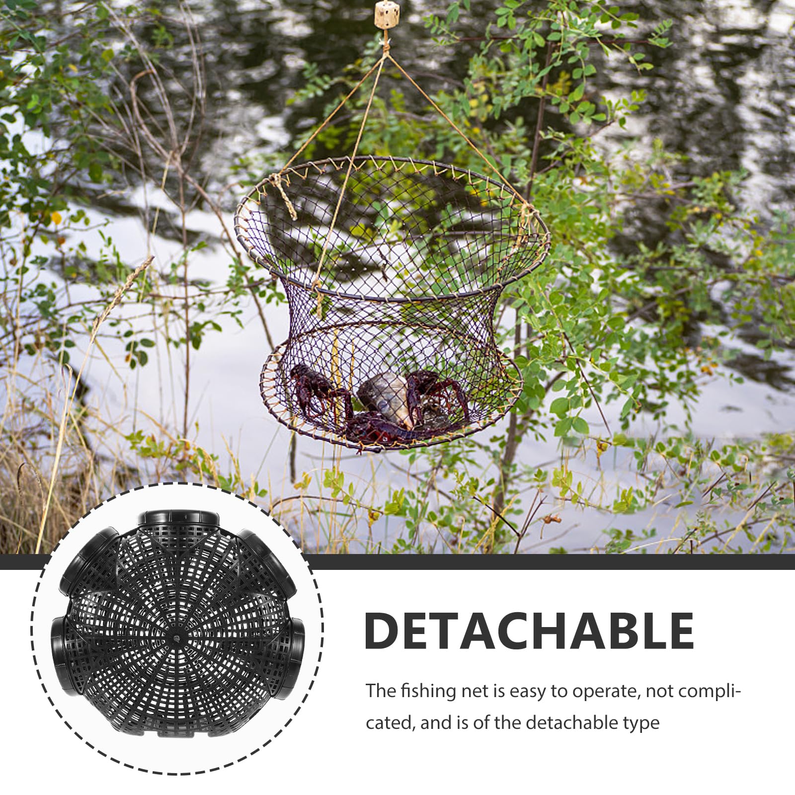 Baluue crawfish trap in water use captures diverse aquatic species