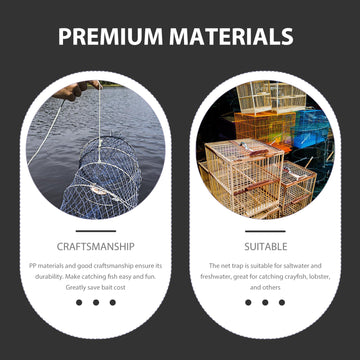 Baluue crawfish trap materials corrosion-resistant construction for repeated use