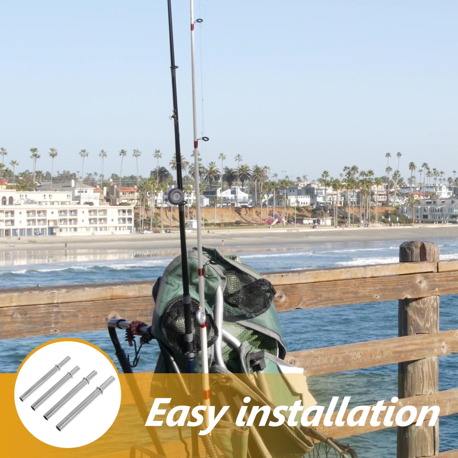 Various fishing rod components included in kit