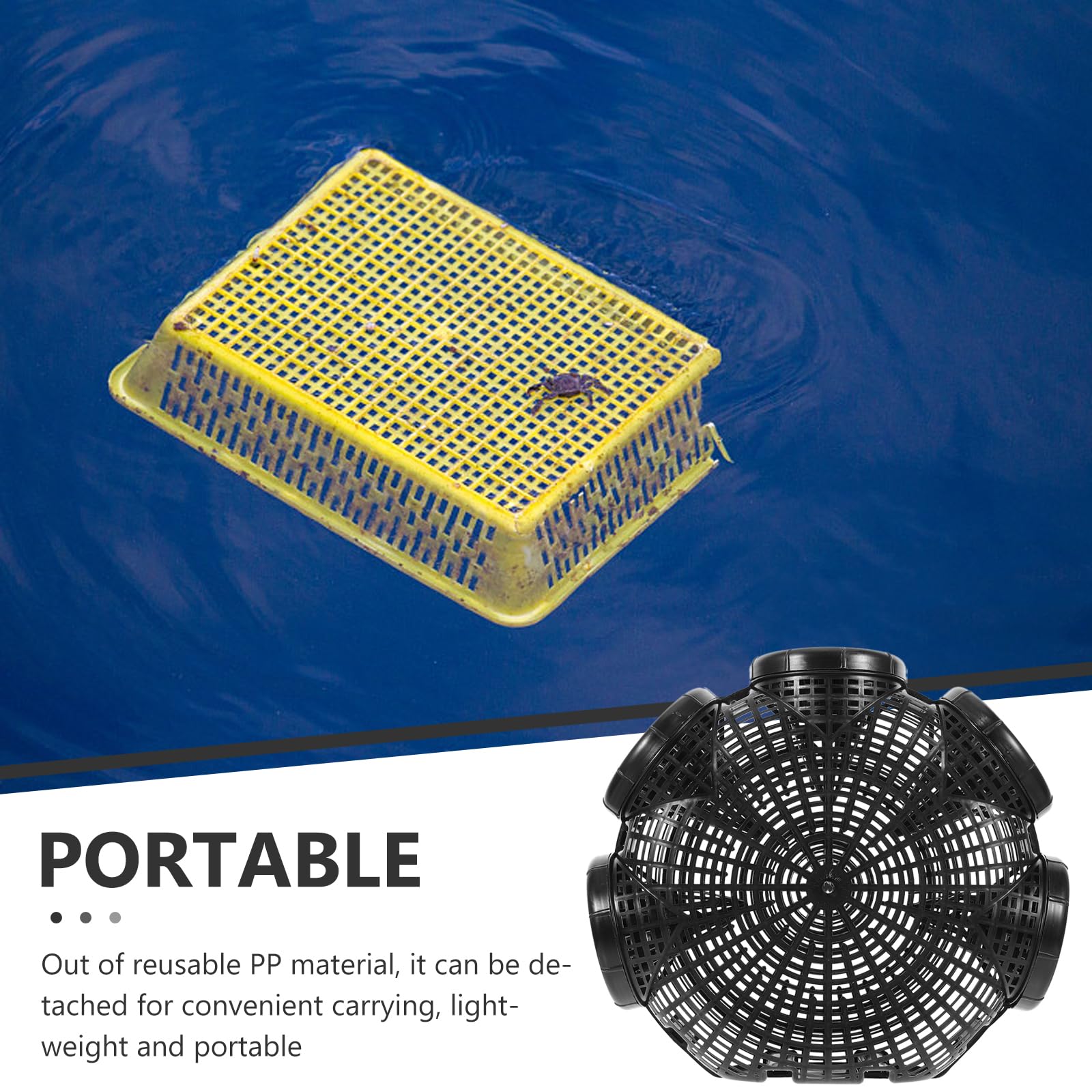 Baluue portable crawfish trap side view shows compact design for easy transport