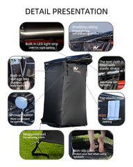 BAMACAR Naturnest privacy screen enables discreet outdoor changing.