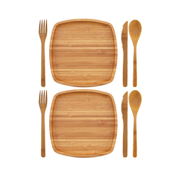 BambooMN camping mess kit forks, sturdy dining tools for campsites and picnics.