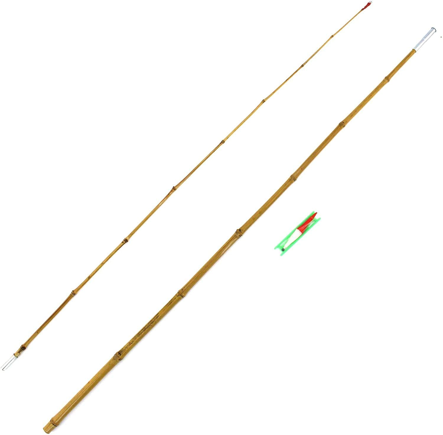 BambooMN two-piece cane pole kit, portable for ponds and small lakes.