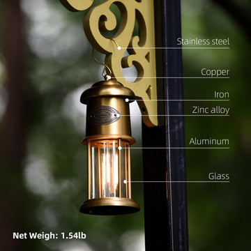 BAMWUAN lantern illuminated in a garden demonstrates cozy ambiance for dinners