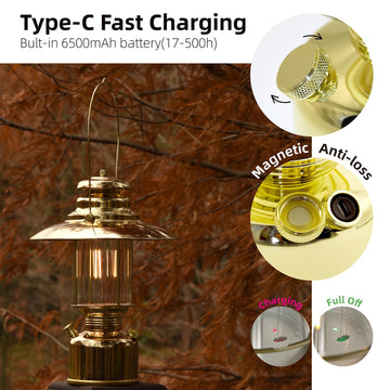 BAMWUAN 6500mAh battery lantern extends playtime for camping trips