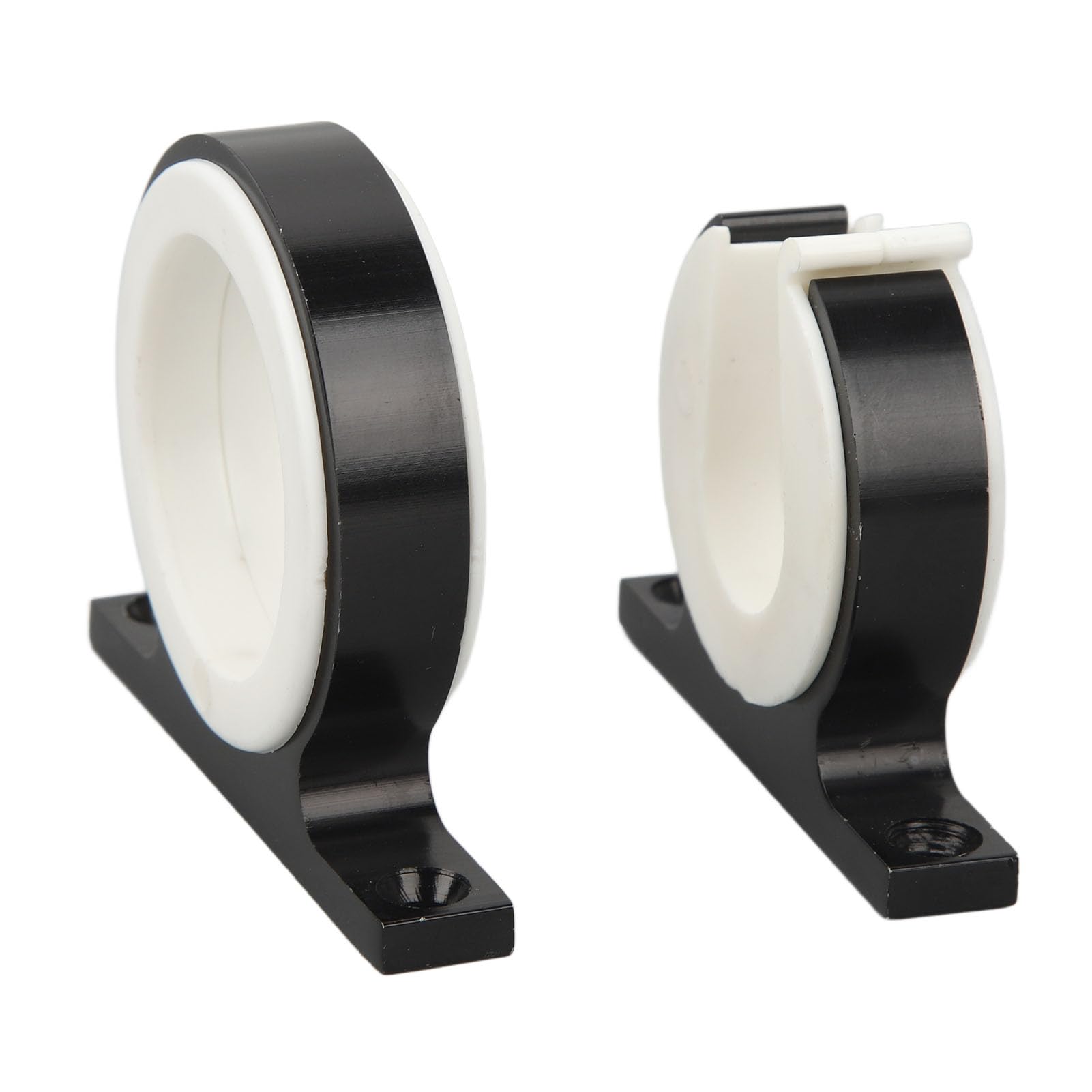 Banapoy boat rod holder in black aluminum on a hull