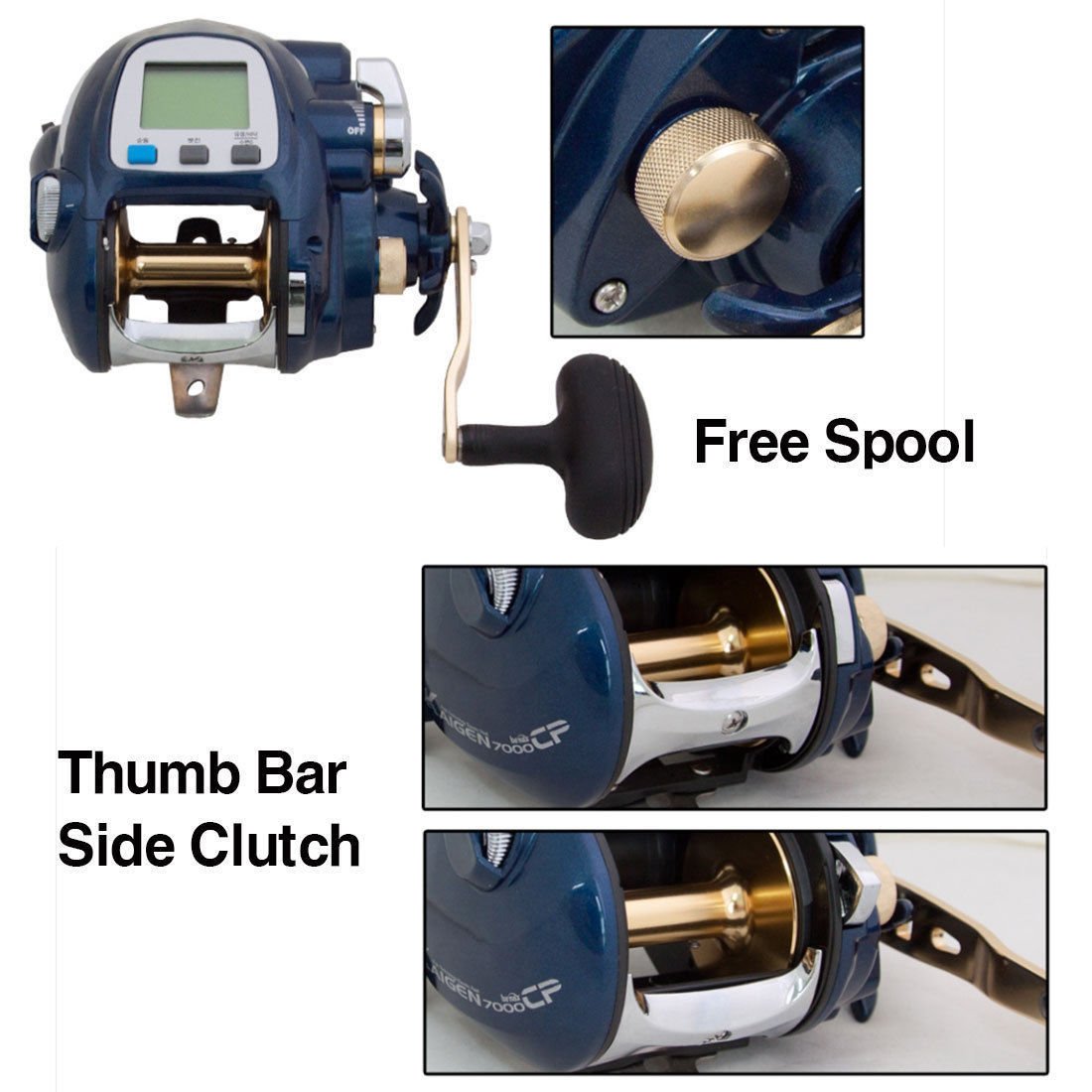Banax Kaigen 7000CP Electric Reel - EZ Dial close-up
