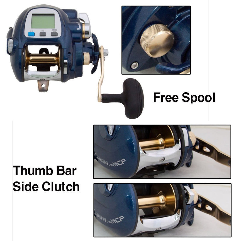 Banax Kaigen 7000CP Electric Reel - EZ Dial close-up
