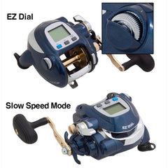 Banax Kaigen 7000CP Electric Reel - handle and clutch close-up