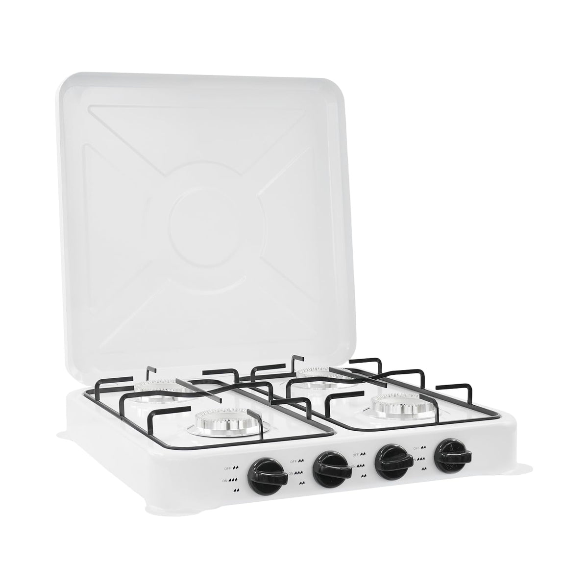 Banborba four-burner stove top view enables quick outdoor cooking
