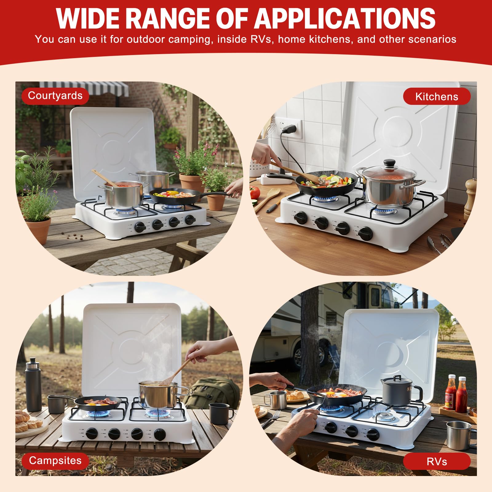 Banborba pot racks secure cookware for outdoor meals