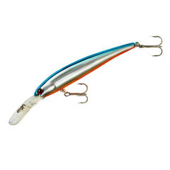 Band-It B-Shad Chrome Blue Back lure front view showing reflective surface for multi-species fishing