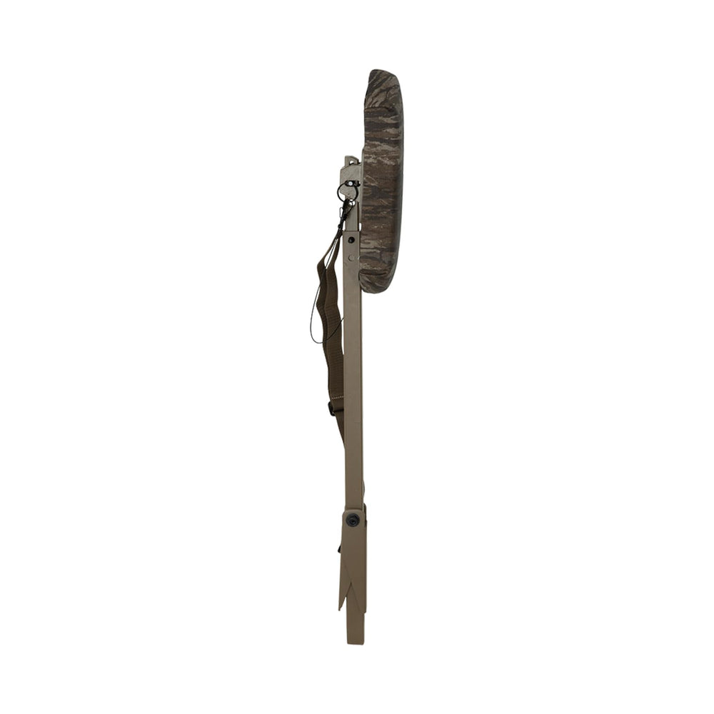 Banded Avery Marsh Seat folds flat for easy transport and storage