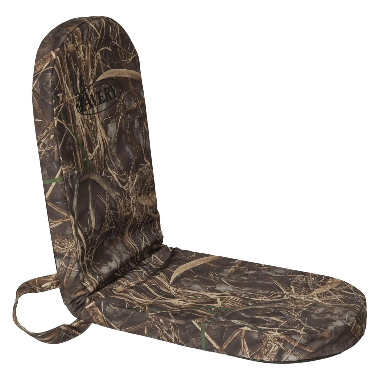 Banded Avery Outdoors lounge chair front-view in Realtree Max-7 camo for field comfort