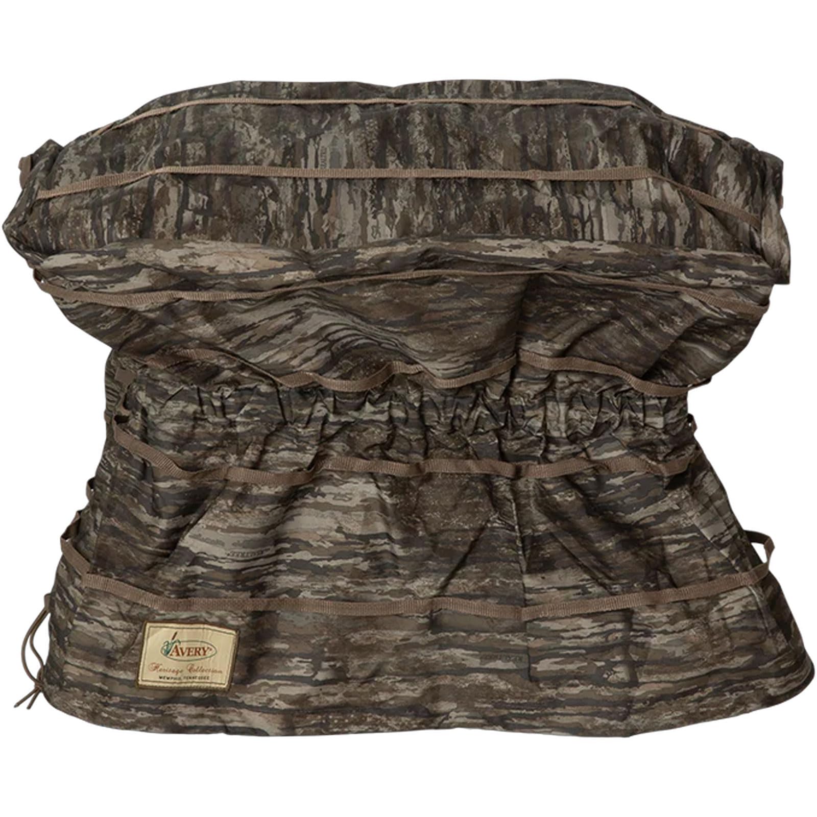 Banded Avery Outdoors Quick Set Motor Cover in Realtree Legacy side view protects the engine during storage