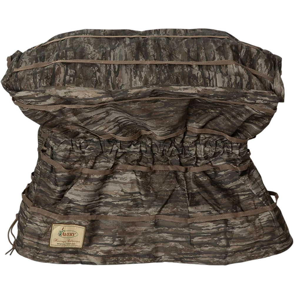 Banded Avery Outdoors Quick Set Motor Cover in Realtree Legacy side view protects the engine during storage
