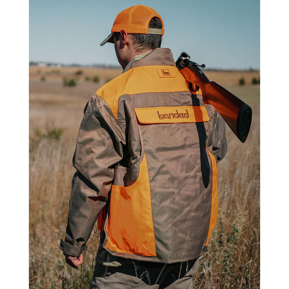 Banded Big Stone 3.0 Oxford Jacket Blaze back view emphasizes breathable mesh and comfort