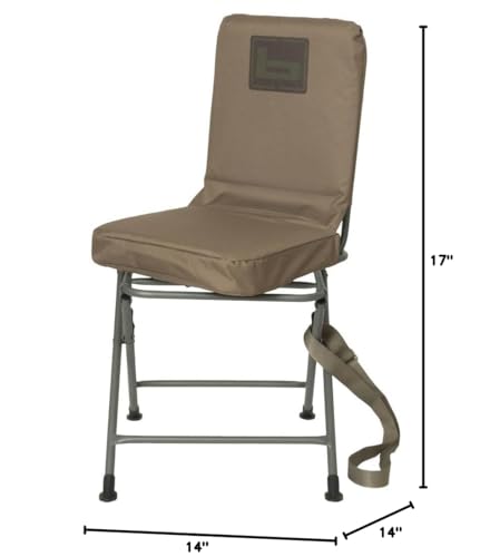 Banded Swivel Blind Chair with adjustable legs provides stable support on uneven terrain.