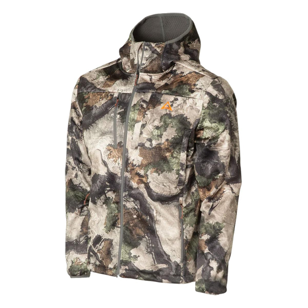 Side view of Banded Thacha L-2 jacket, quiet softshell ideal for motion-heavy outdoor activities.