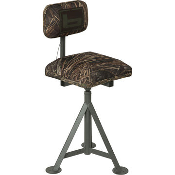 Banded Tripod Blind Stool seat shows reinforced comfort for all-day sits.