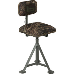 Banded Tripod Blind Stool seat shows reinforced comfort for all-day sits.