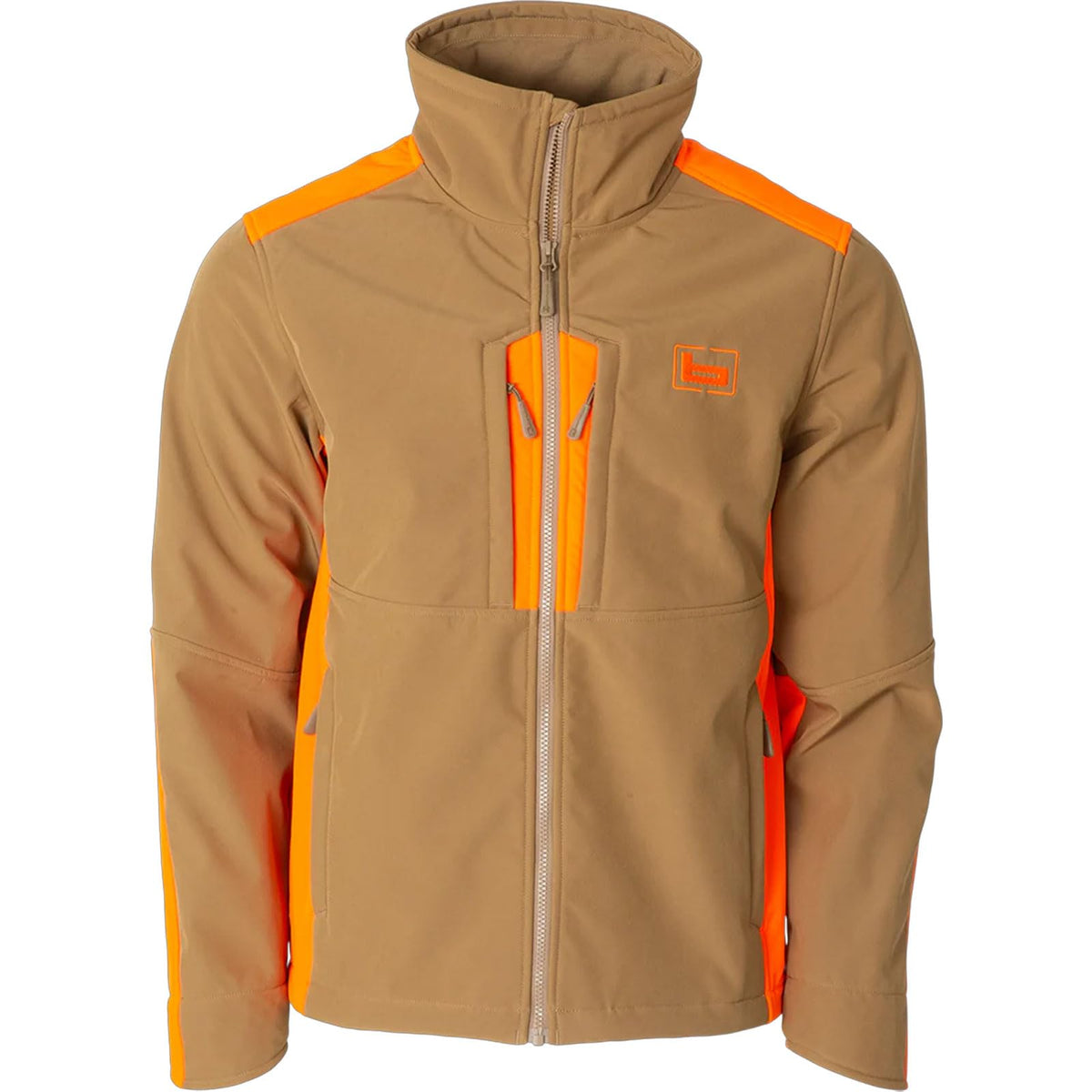 Banded Windguard Softshell Jacket front view, windproof protection for long field days