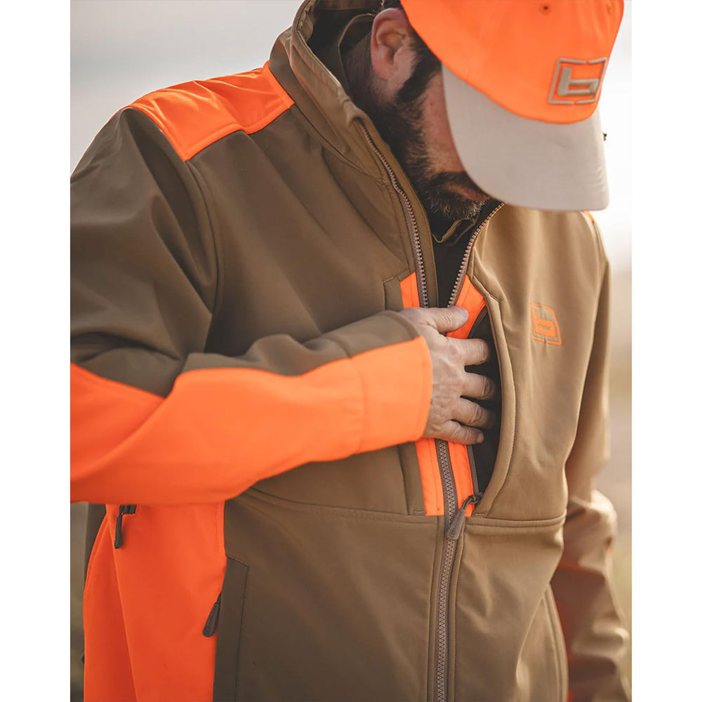 Banded Windguard Softshell Jacket side venting, breathable airflow for changing conditions