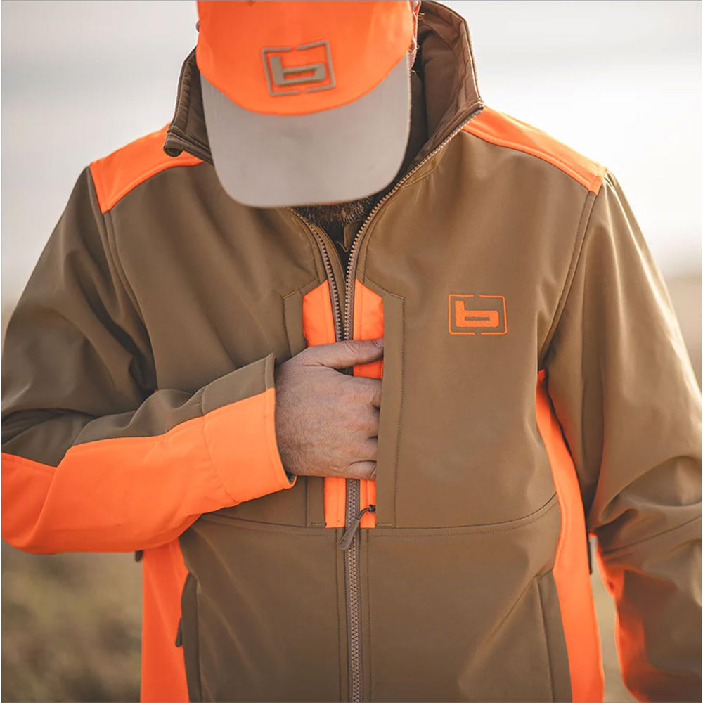 Banded Windguard Softshell jacket hand pockets keep hands warm and items accessible