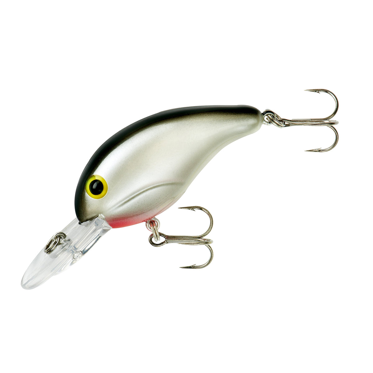 Bandit Lures Series 200 pearl-black-back crankbait for bass with precise depth control.