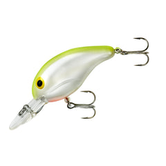 Bandit Lures Series 200, pearl chartreuse back, attracts bass across depths
