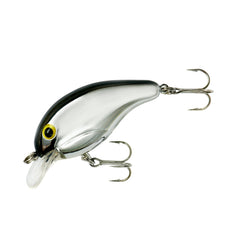 Bandit Lures Series 100 crankbait front view with chrome-black back for shallow-water bass