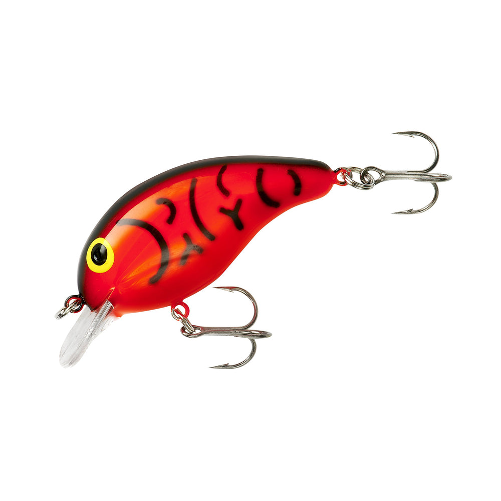 Bandit Lures Series 100 crankbait in red crawfish color, side view for shallow bass fishing
