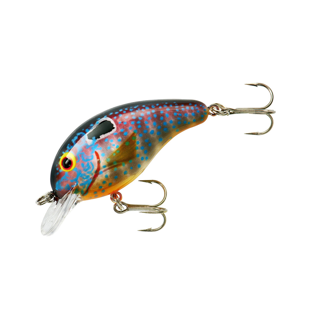 Bandit Lures Series 100 Sun Perch crankbait, front view, ideal for shallow-water bass fishing.
