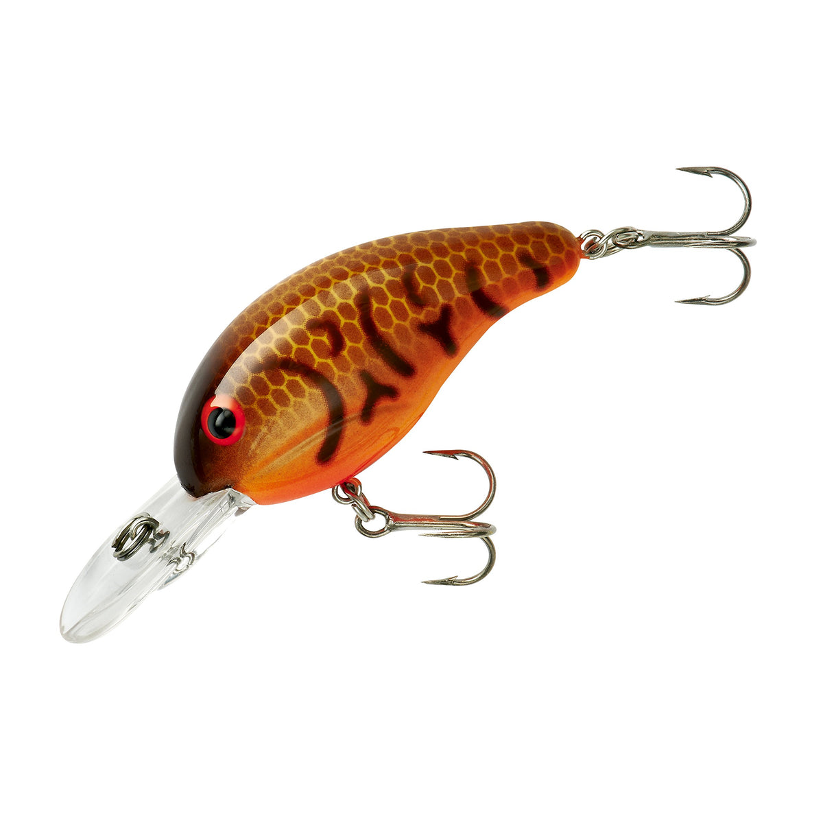Bandit Lures 200 crankbait, brown craw orange belly, front view, ready for precise depth performance