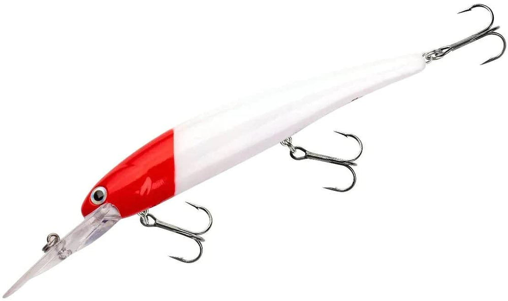 Bandit Lures suspending minnow with red head, 4-5-8 inches, steady depth for walleye