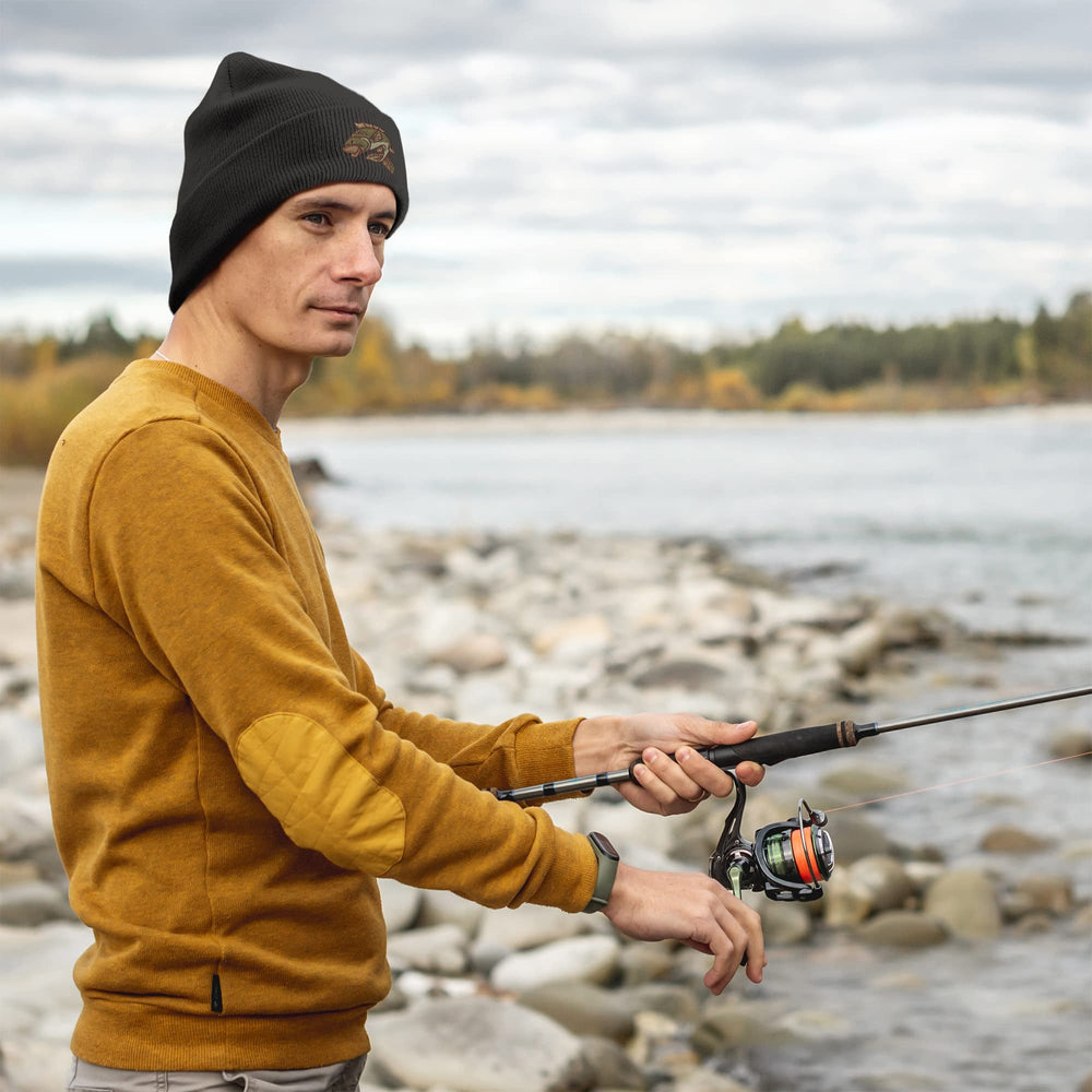 Bang Tidy fishing hat in olive green with embroidered carp design.