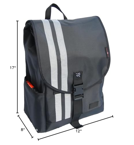 Banjo Brothers Medium Backpack side view showing stability straps and liner.